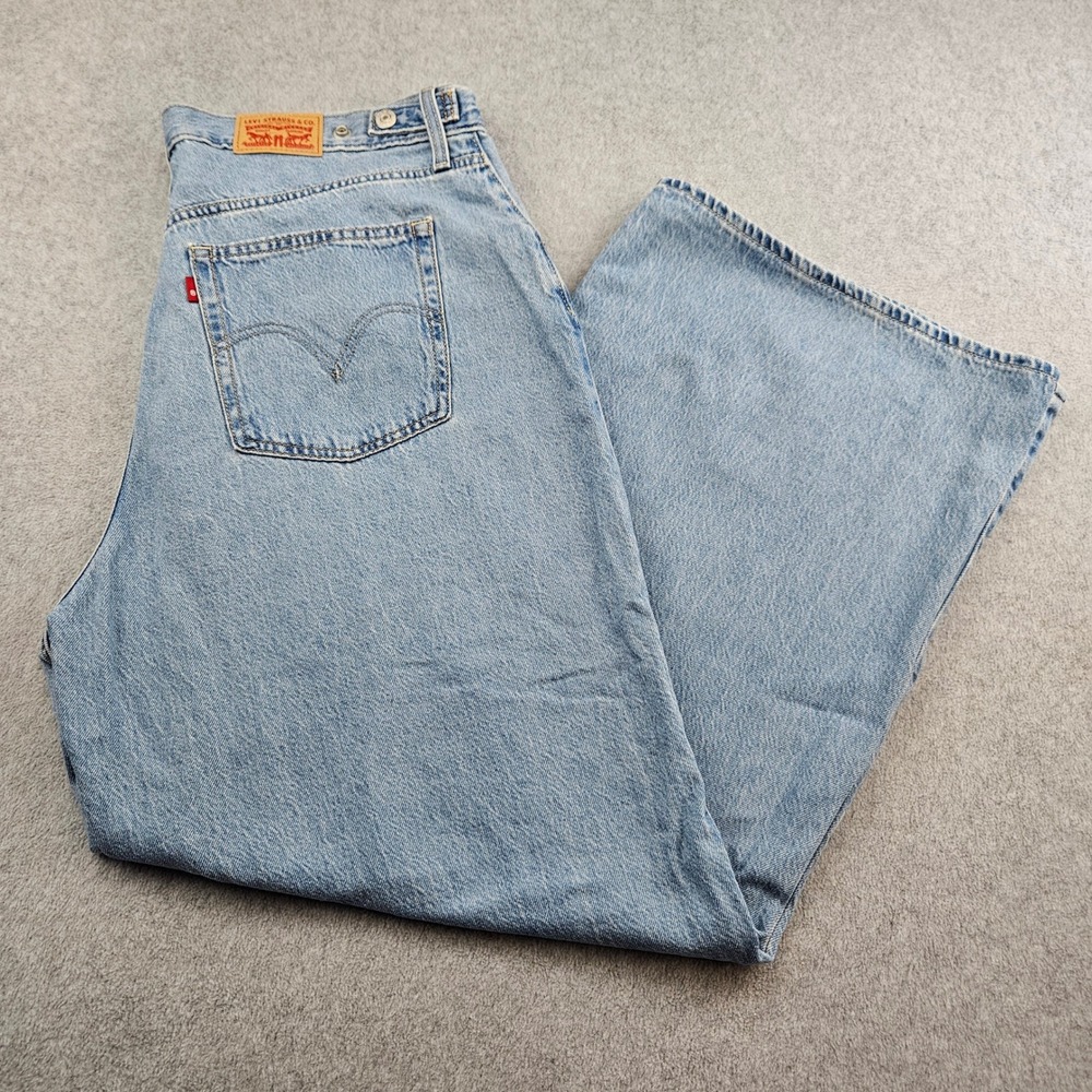 LEVIS Cinch Baggy Jeans Mens 34 Light Blue Denim Wide Leg Retro 90s Skater Vibe